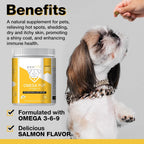 Pawlife Suplemento de Aceite de Pescado para Perros con Omega 3 - 240 Comprimidos Sabor Salmón