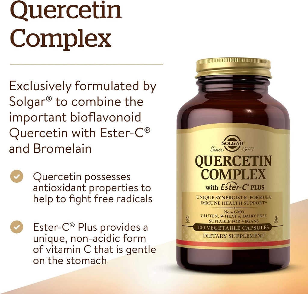 Solgar Quercetin Complex con Ester-C Plus - 100 Cápsulas Vegetales