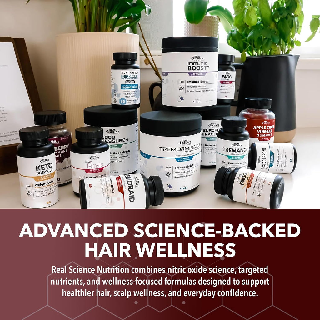Real Science Alopecinol - Complemento alimenticio para el cabello con Vinitrox, GABA y Vitaminas - 60 cápsulas