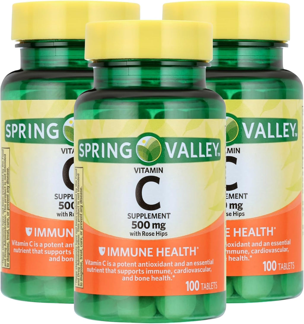 Vitamina C 500mg con Rosa Mosqueta – 200 Comprimidos Veganos (Pack de 2)