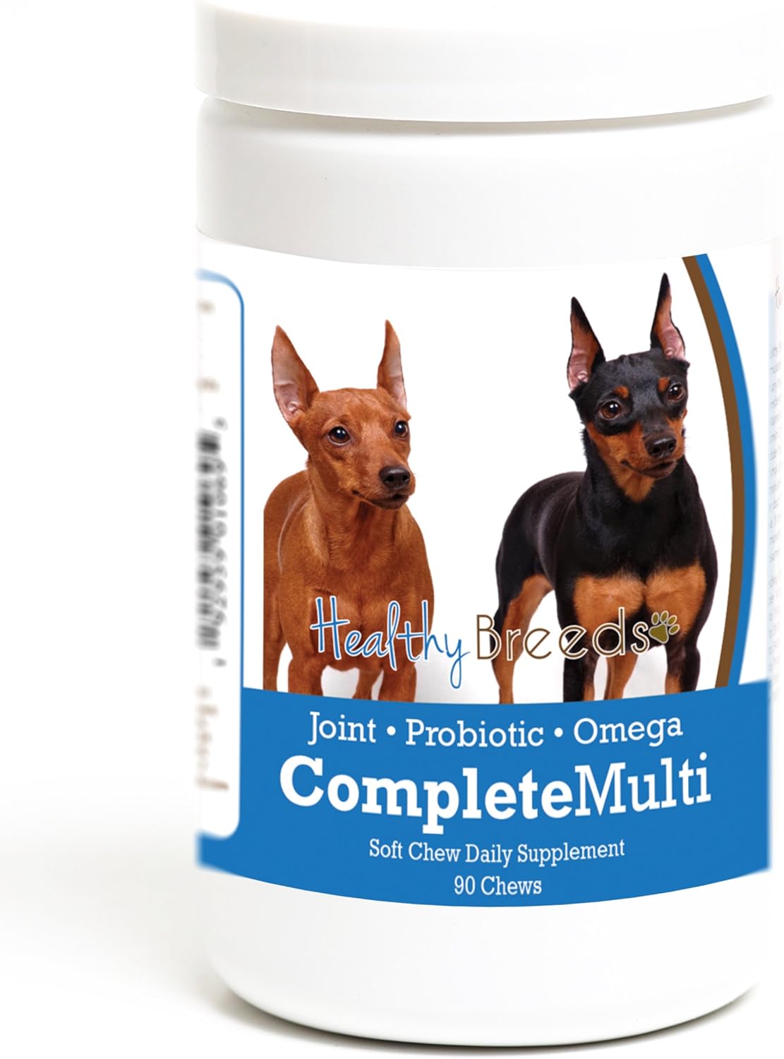 Healthy Breeds Multivitamínico Completo para Perros Miniature Pinscher - Golosinas Blandas - 90 uds