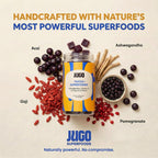 JUGO Focus + Superfoods Gominolas de Ashwagandha con Vitamina D3 y Mezcla de Superfrutas