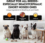 Frenchies vs Mushrooms - Turkey Tail Mushroom for Dogs, Omega-3 & Turmeric | Immune support Mushroom Supplement For Dogs. Helps with digestion, allergies, longevity, lumps & bumps. Frenchie optimized.