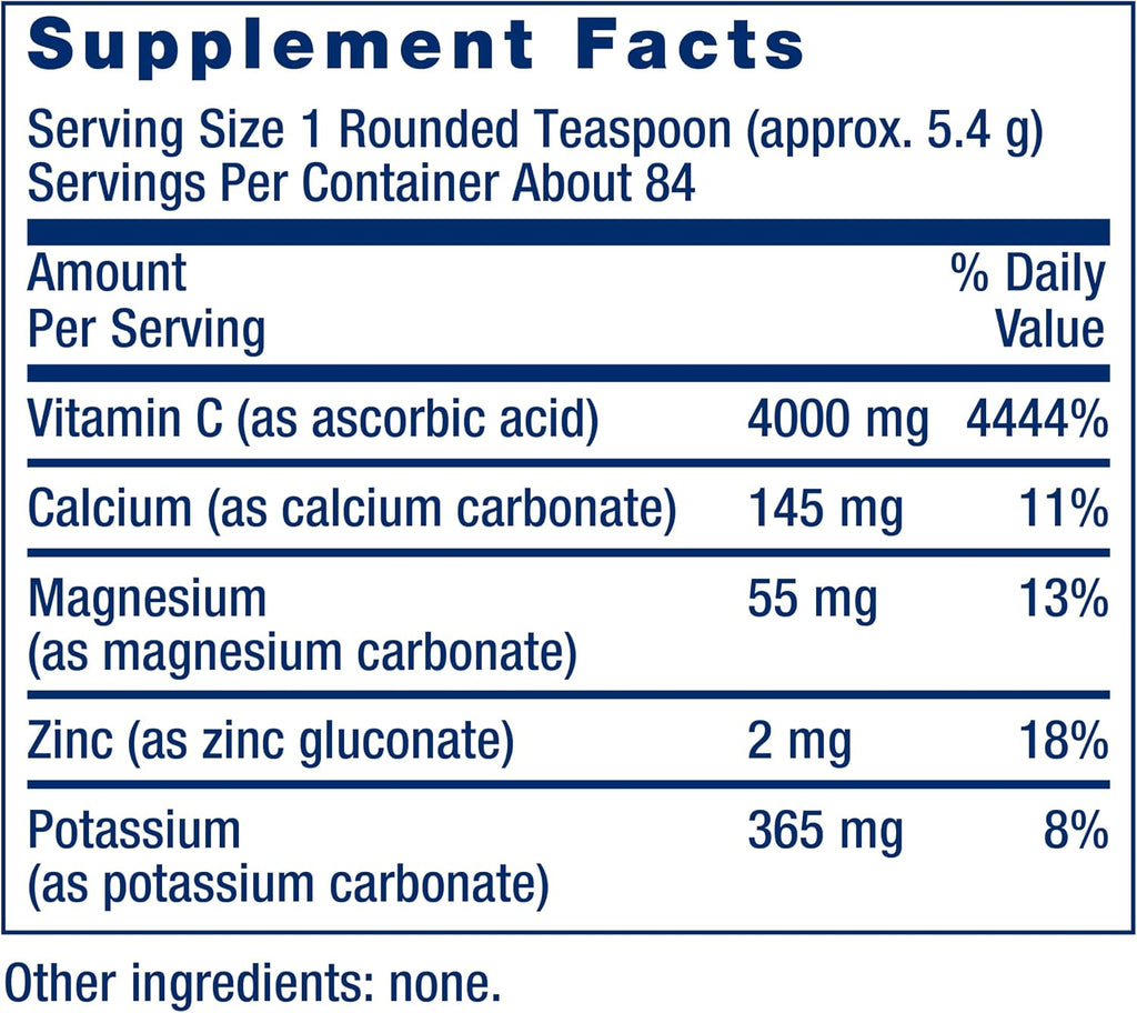 Life Extension Vitamina C Tamponada en Polvo, 454 g