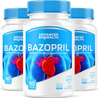 (Pack de 3) Cápsulas Bazopril - Fórmula Avanzada Oficial para el Apoyo al Equilibrio de la Salud Sanguínea, Suplemento Natural para el Bienestar General, 180 Cápsulas para 3 Meses