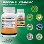 MoxyVites Vitamina C Liposomal con Zinc y Bayas Orgánicas (180 Cápsulas)