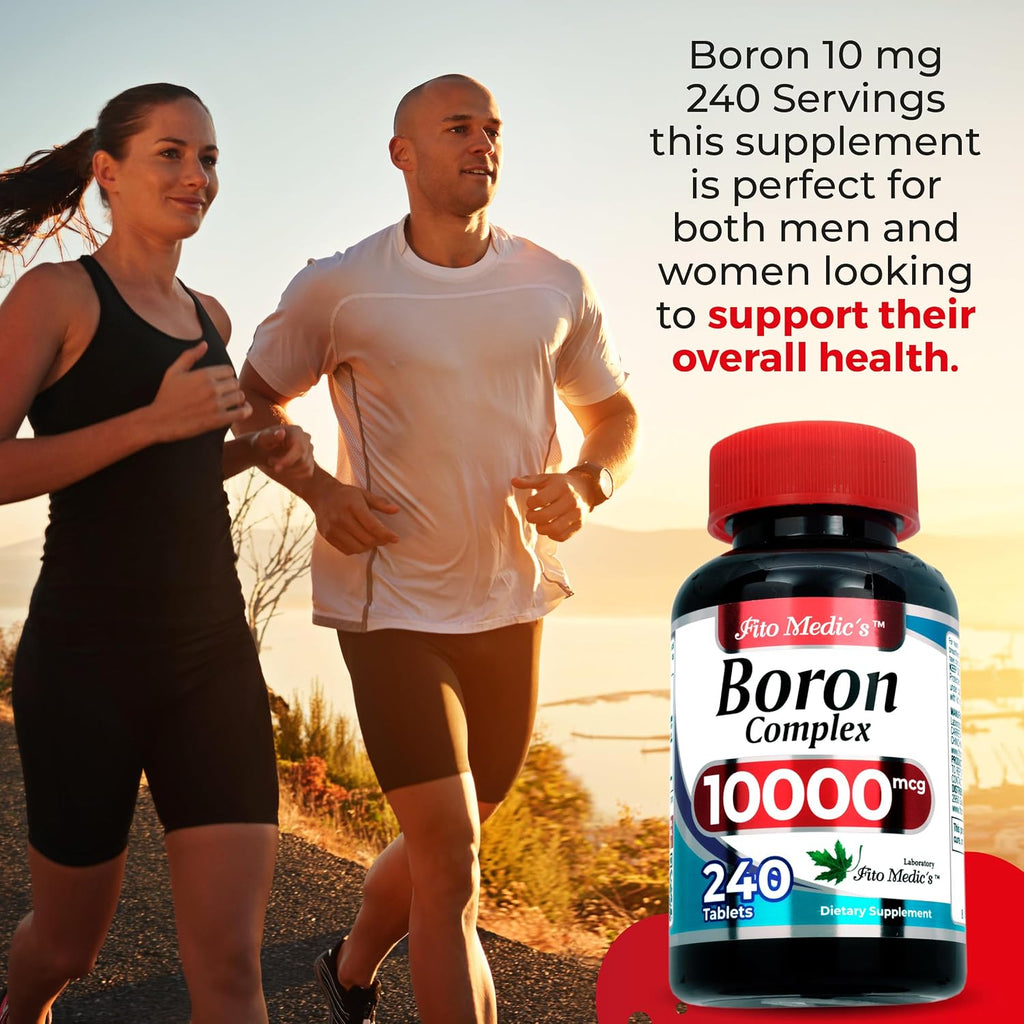 Boron 10 mg - 240 Porciones - Suplemento de Boro - FITO MEDIC'S Lab