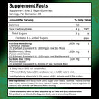 WELLNESS LABSRX Gominolas de Musgo Marino, 3200mg Irish Sea Moss Sabor a Baya Mixta con Bladderwrack y Raíz de Bardana - Apoyo para la Piel, Energía e Inmunidad - 90 Unidades