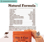 Natural Dog Company – Complemento de Aceite de Salmón Omega 3 para Perros, Piel y Pelaje, 90 masticables