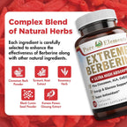 Berberina 500mg Complejo con ALA, CoQ10, Cúrcuma y Más - 60 Cápsulas