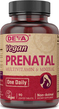 DEVA Vitaminas Prenatales Veganas - Multivitamínico y Mineral - 90 Comprimidos