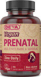 DEVA Vitaminas Prenatales Veganas - Multivitamínico y Mineral - 90 Comprimidos