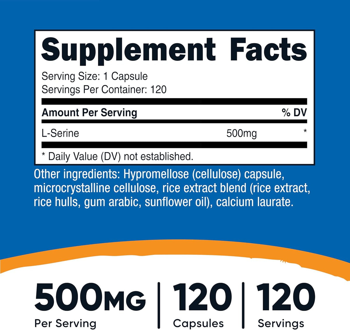 Nutricost L-Serina 500mg, 120 Cápsulas - Sin – Síntesis de fosfatidilserina, un fosfolípido importante para la – Image 2