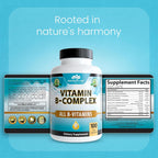 Complejo B con Vitaminas Activas B2, B6, B9 y B12 (Metilcobalamina) + Vitamina C - 100 Cápsulas - NaturaLife Labs