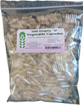 Capsule Connection 500 Cápsulas Vegetales Vacías Tamaño 0 - Veganas y Vegetarianas - Bolsa Reutilizable