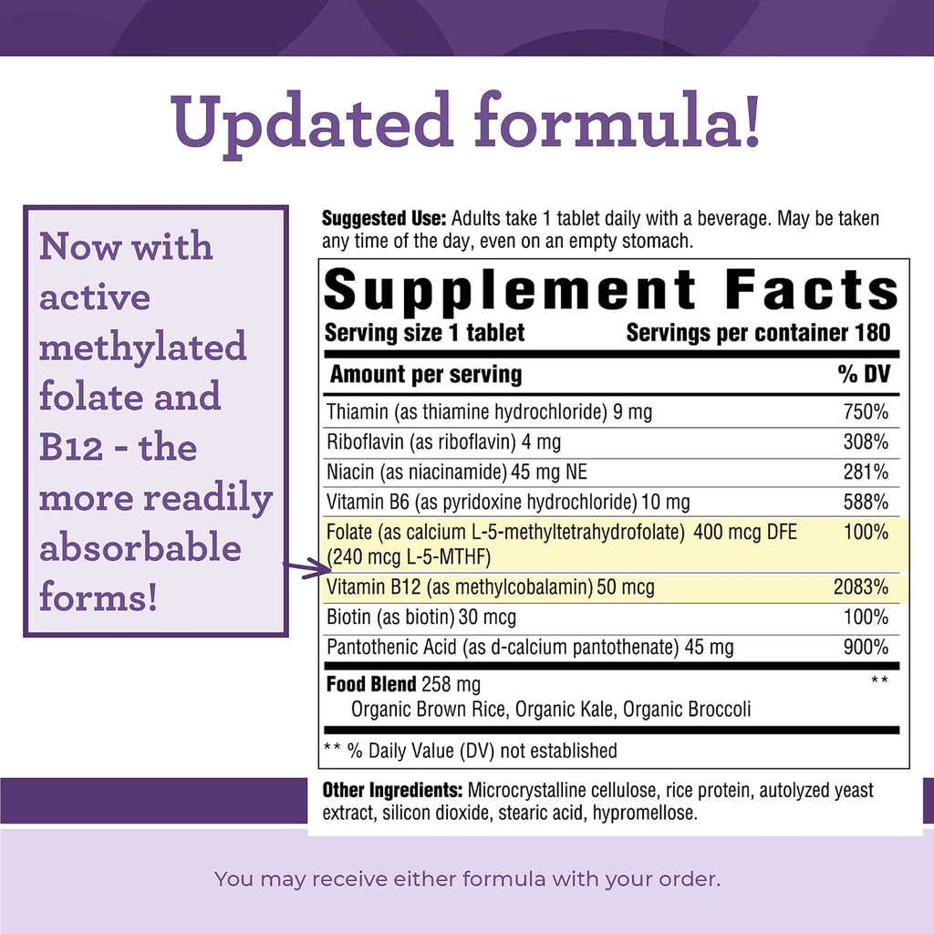 INNATE Response Formulas B Complex - Complejo B con B12, B6, Metilfolato y Biotina - 180 Comprimidos