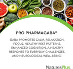 NaturesPlus PRO PharmaGABA 200mg - 60 Cápsulas - Complemento para la Calma y la Relajación