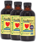 CHILDLIFE ESSENTIALS First Defense - Jarabe de Defensas para Niños con Saúco y Zinc - 118 ml (Pack de 3)