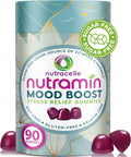NUTRAMIN Mood Boost Gomitas Multivitamínicas - Deliciosas gomitas antiestrés con magnesio, ashwagandha y vitaminas del grupo B para la calma y el enfoque - Sin azúcar, veganas, sin gluten (90 unidades)