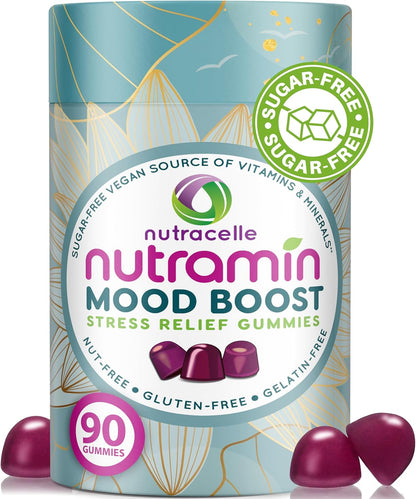 NUTRAMIN Mood Boost Gomitas Multivitamínicas – Vitamina B6 (piridoxina): Contribuye al funcionamiento normal del – Image 1