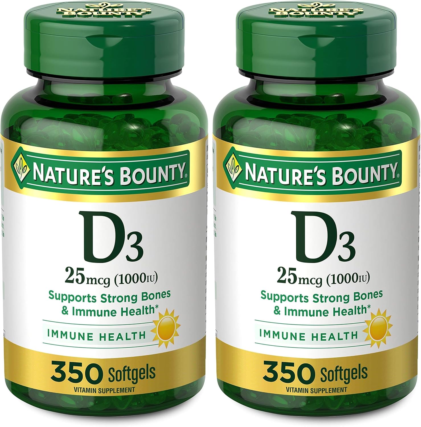 Nature's Bounty D3 2000 IU, 240 Cápsulas Blandas (Pack de 3)