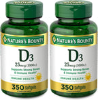 Nature's Bounty Vitamina D3 2000 UI, 240 cápsulas blandas (Paquete de 2)