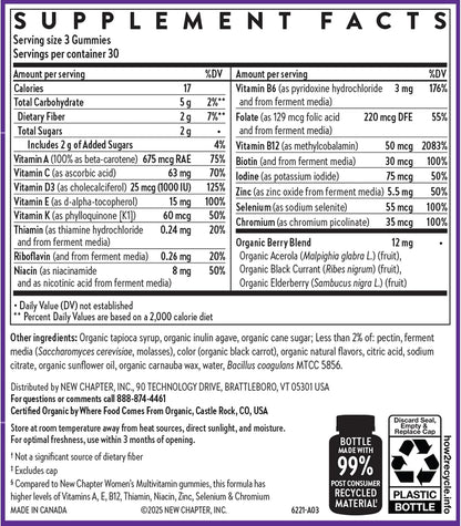New Chapter Women's 50+ Gominolas Multivitamínicas – 52% Menos Azúcar, Vitaminas para un Envejecimiento Saludable con – Image 6