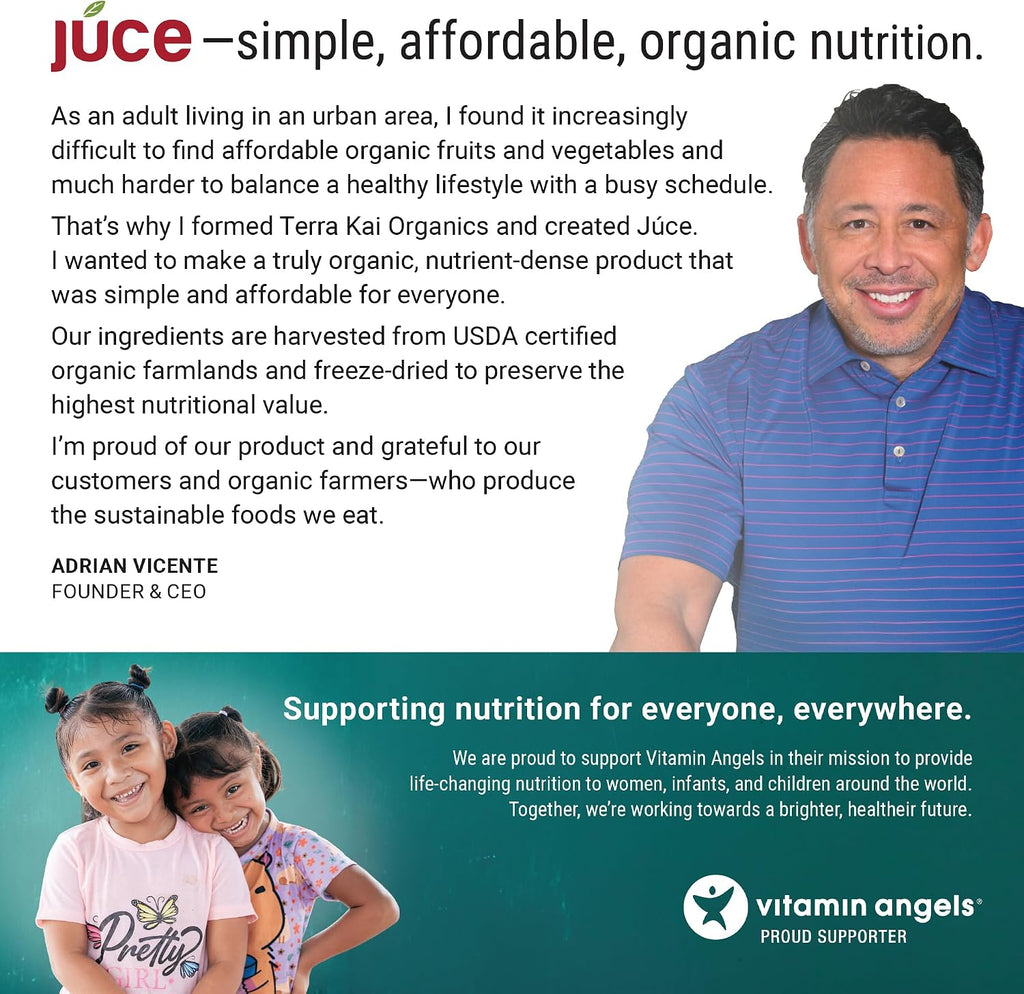 Juce Greens Organic Superfood Powder - 77 Superfoods con Hongos Adaptógenos y Probióticos - Sabor Manzana (20 Servicios)