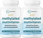 Micro Ingredients Multivitamínico Metilado Puro - 240 Cápsulas | Fórmula 19 en 1 con Vitaminas y Minerales