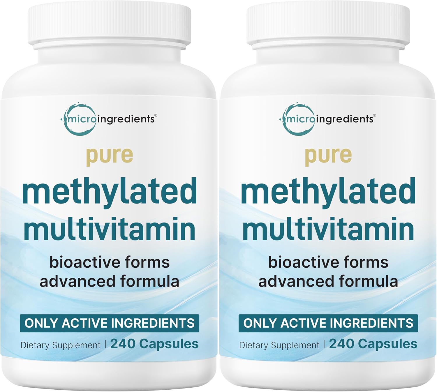 Micro Ingredients Multivitamínico Metilado Puro - 240 Cápsulas | Fórmula 19 en 1 con Vitaminas y Minerales
