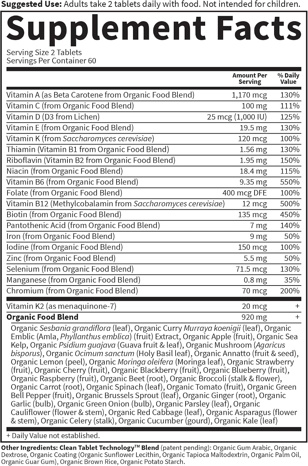 Garden of Life Multivitamínico Orgánico para Mujeres - 120 Comprimidos