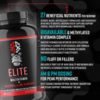 Gorilla Mind Elite Multi-Vitamin (180 Cápsulas) – Multivitamínico Diario con 27 Nutrientes para un Rendimiento Óptimo