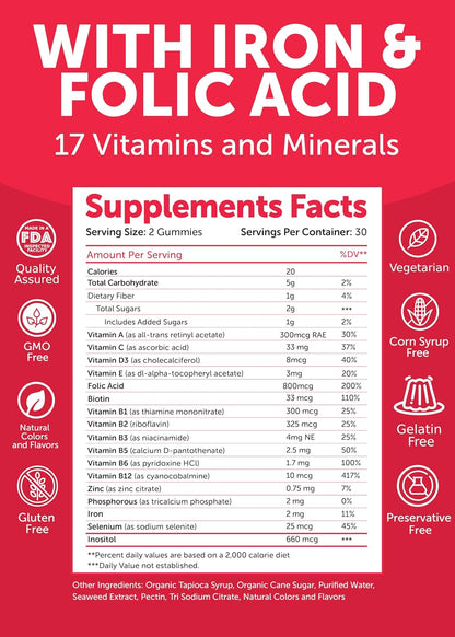 Lunakai 17-in-1 Gummies Prenatales y Gummies – Vitamina D3: Esencial para la salud ósea y la función inmunitaria. – Image 5