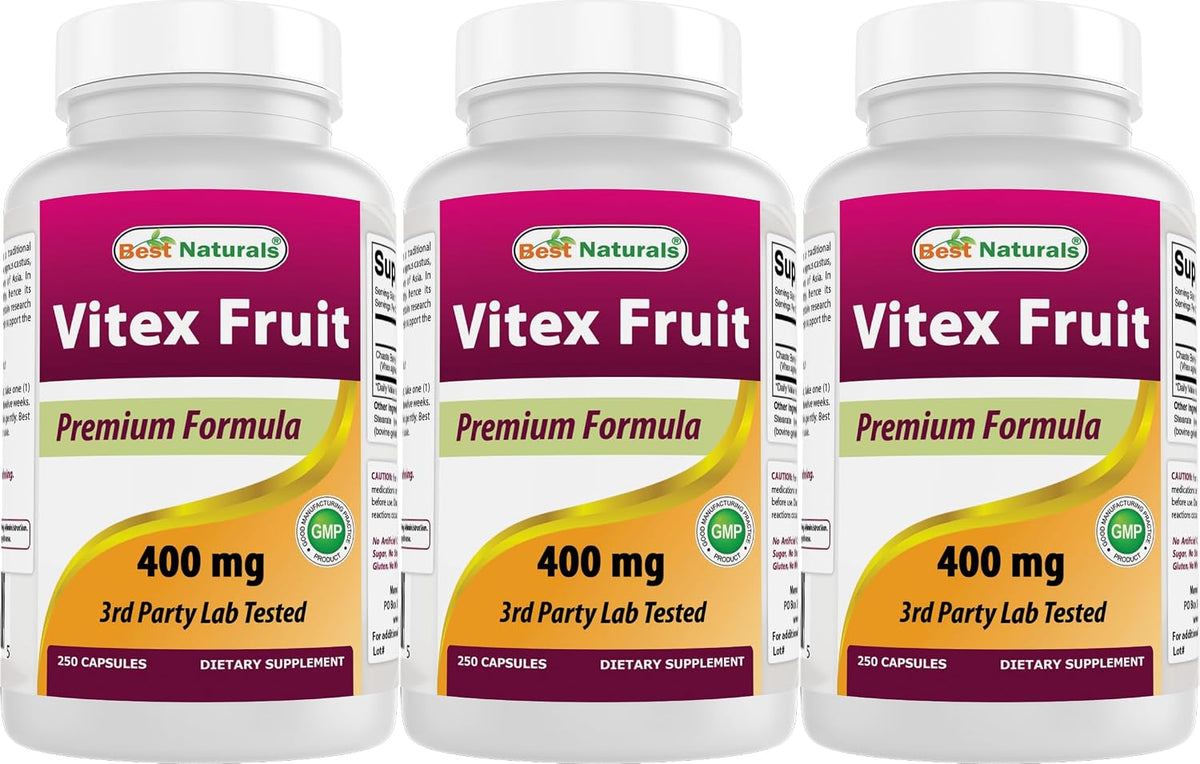 Best Naturals Vitex Chasteberry 400 mg – 250 – Ingredientes limpios: No contiene colorantes, sabores ni – Image 8