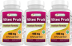 Best Naturals Vitex (Sauzgatillo) 400 mg - 250 Cápsulas (Pack de 3)