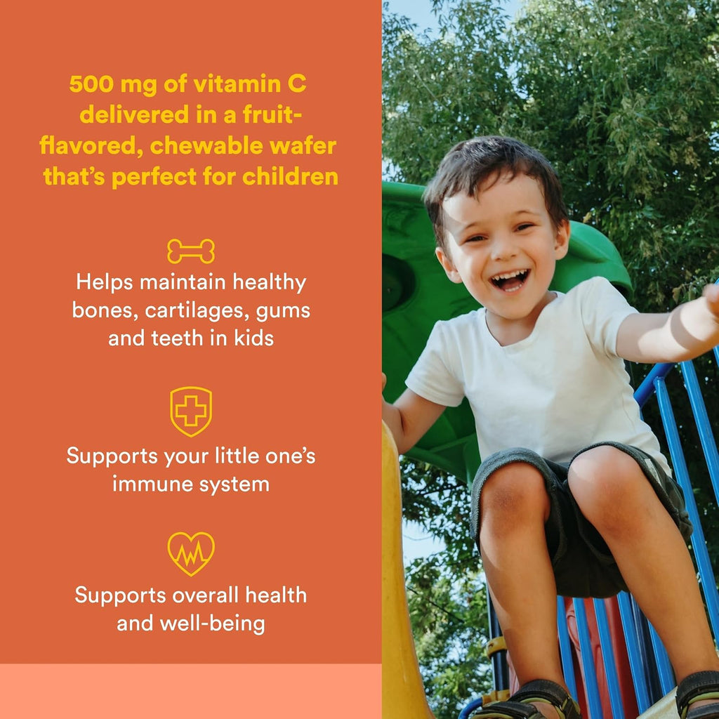Natural Factors, Chewable Vitamin C for Kids 500 mg, Orange Flavor, 180 Tablets