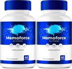 Memoforce Brain - Cápsulas para Memoria y Concentración (2 Pack)