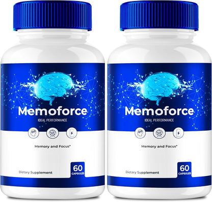 Memoforce Brain - Cápsulas para Memoria y Concentración (2 Pack)