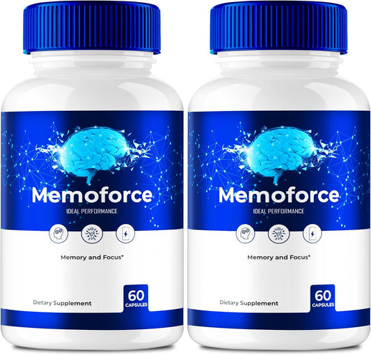 Memoforce Brain - Cápsulas para Memoria y Concentración (2 Pack)