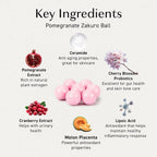 Umeken Pomegranate Zakuro Ball - Complemento Masticable de Granada con Vitaminas y Minerales, 360 comprimidos (Paquete de 2 Botellas)