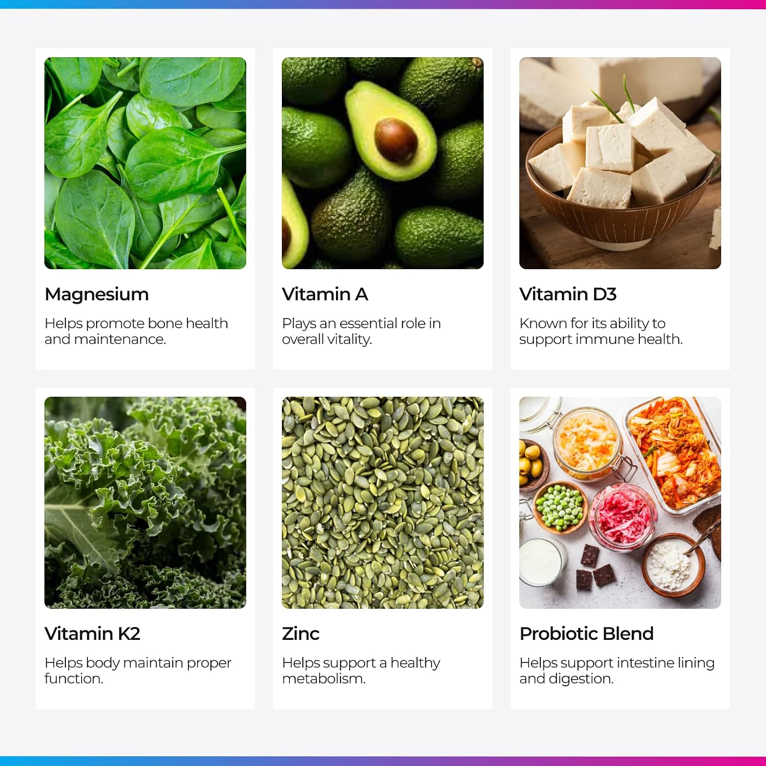 Livingood Daily Vitamina D3 K2 4000 UI, 9 en 1 con Vitaminas A, E, Zinc, Magnesio y Probióticos - 60 Cápsulas