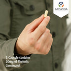 APIS VIDA PropoCaps 2000 - Cápsulas de Extracto de Propóleo Verde Microencapsulado - 20mg de Compuestos Fenólicos por Cápsula - Rico en Flavonoides - Sin Gluten - 120 Cápsulas