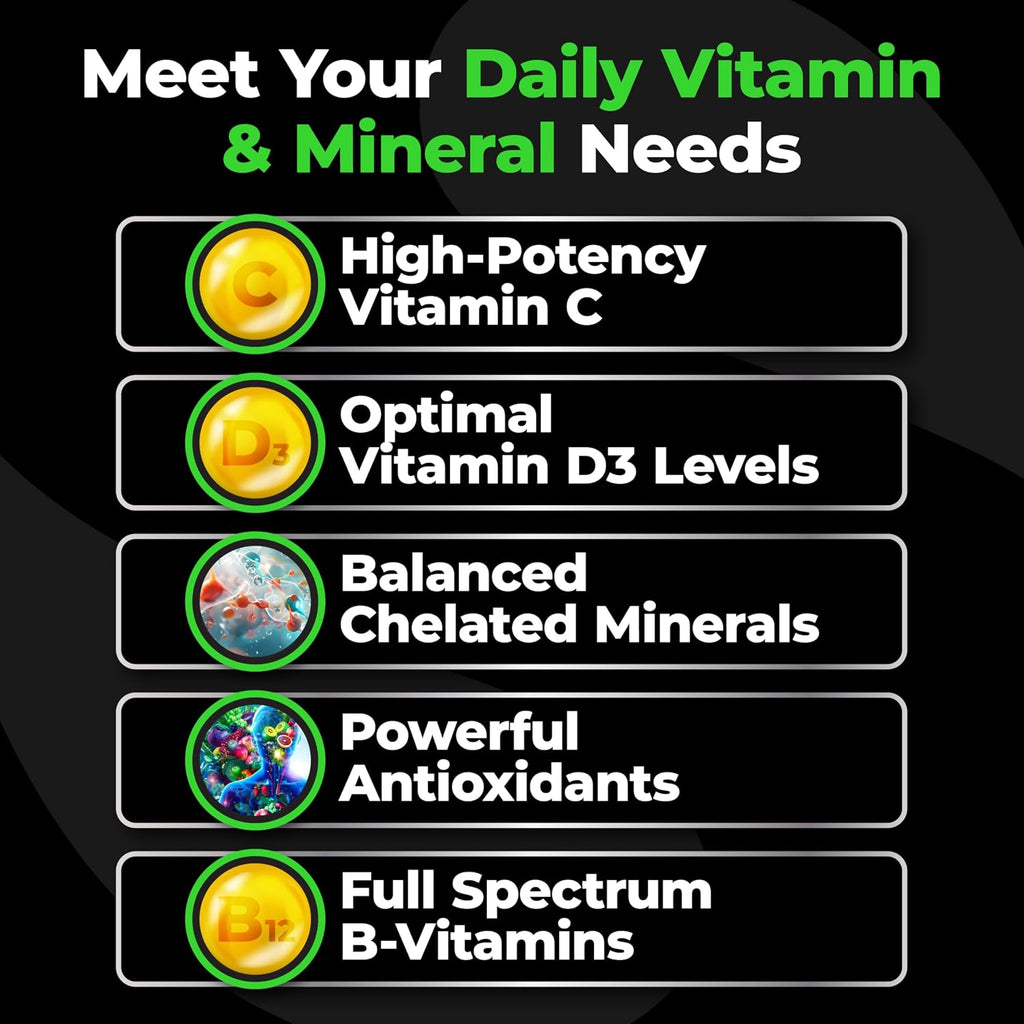 Species Nutrition V-Mineralyze Complete Multivitamin with Vitamin C, D3, Chelated Minerals, and Cranberry Extract - 300 Capsules