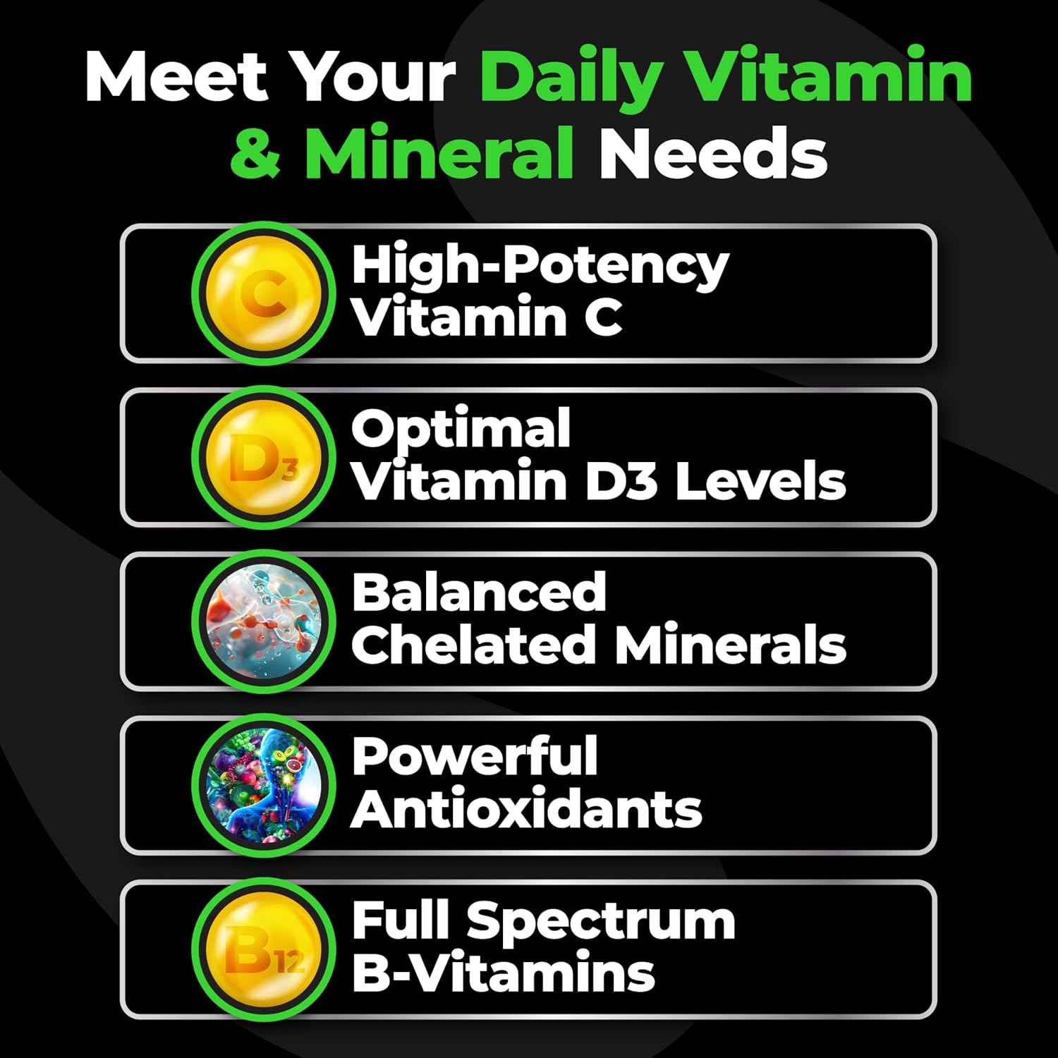 Species Nutrition V-Mineralyze Complete Multivitamin with Vitamin C, D3, Chelated Minerals, and Cranberry Extract - 300 Capsules