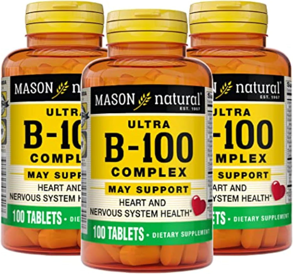 MASON NATURAL Ultra B-100 Complex, 300 comprimidos (3 paquetes)