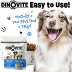 Dinovite Probiótico para Cachorros - Complemento Alimenticio Digestivo y para la Piel con Omega-3, 90 porciones