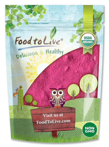 Food to Live Polvo de Jugo de Pitaya Roja Orgánico, 680 g – Image 1