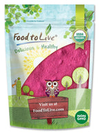 Food to Live Polvo Orgánico de Pitaya Roja (Fruta del Dragón), 170 g - Sin OGM, Vegano