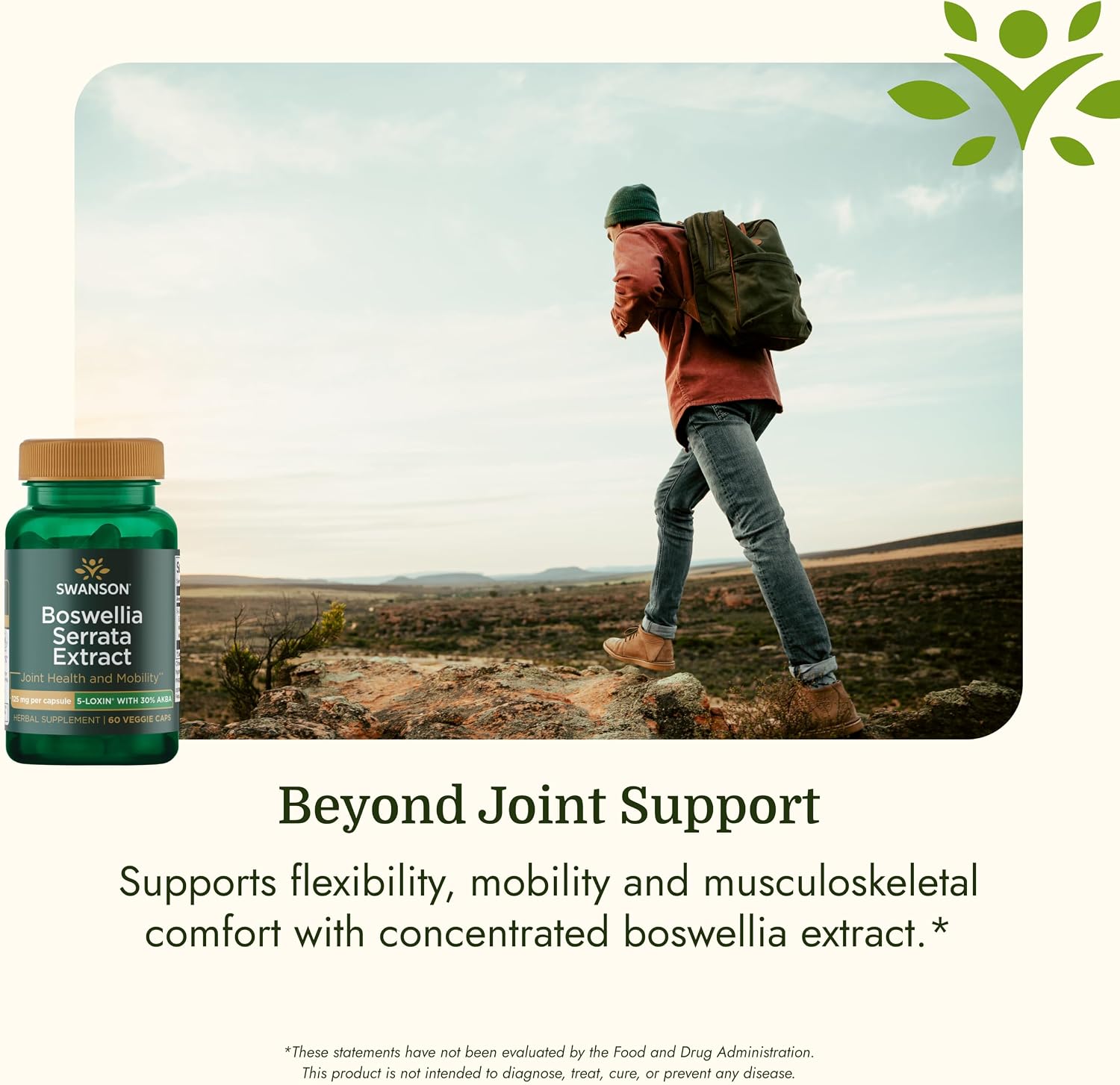 Swanson Boswellia Serrata Extract - Herbal Supplement for Joints - 60 Veggie Capsules