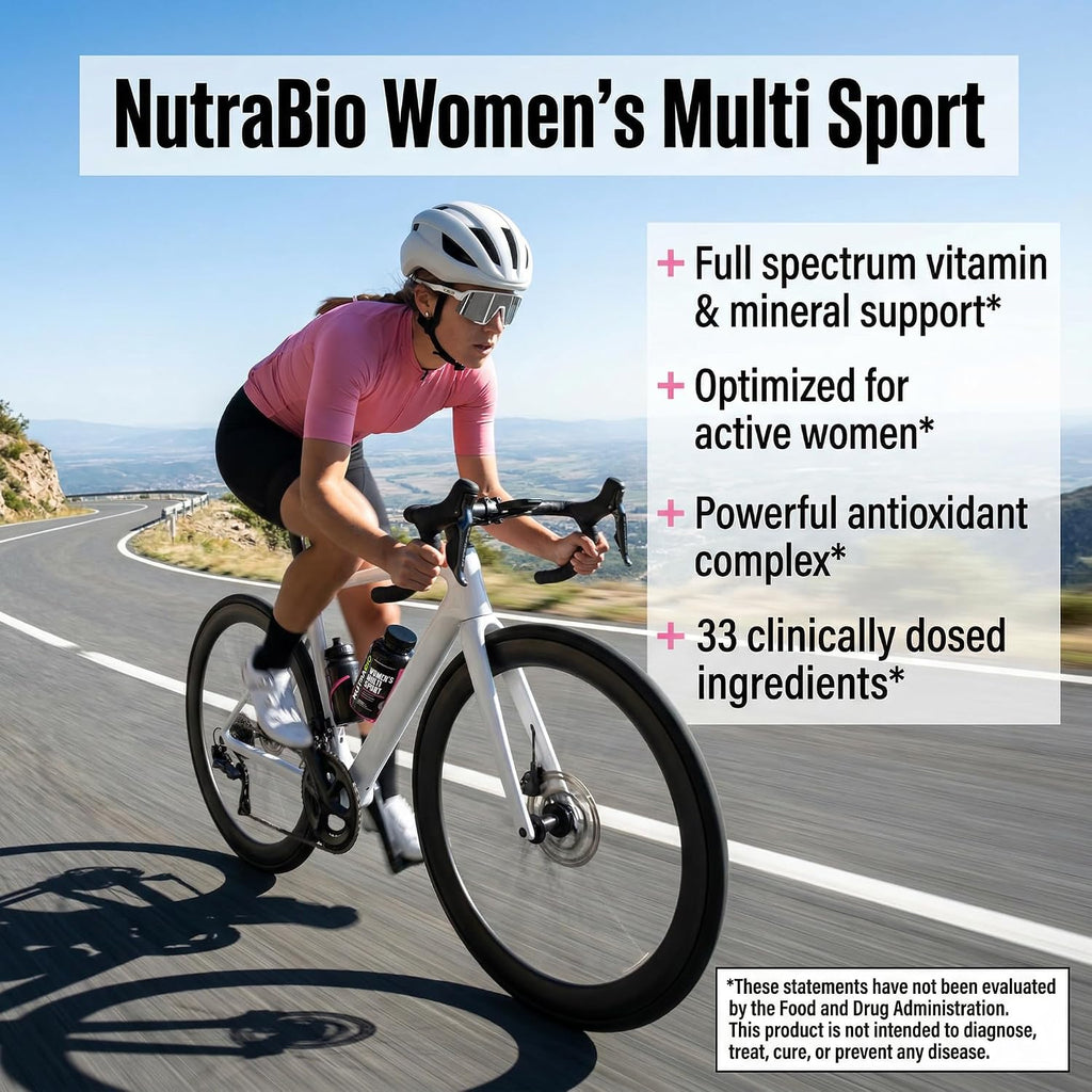 NutraBio MultiSport para Mujeres - Multivitamínico Completo con 33 Vitaminas y Minerales